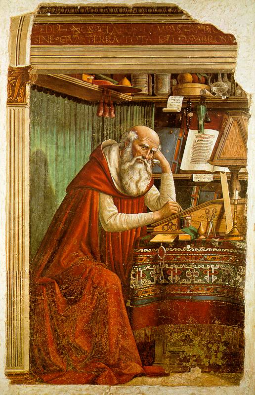 Hieronymus i sitt arbeidsrom (1480) (Domenico Ghirlandaio)