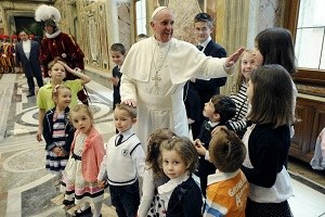 Pave Frans og barn