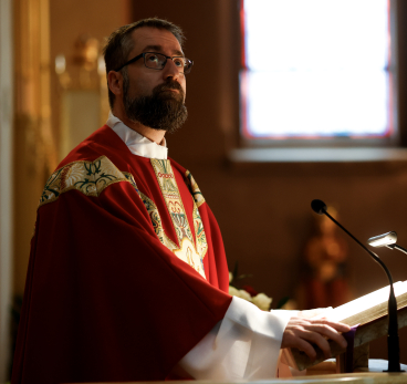 Mgr. Fredrik Hansen i St. Olav domkirke, Oslo. 